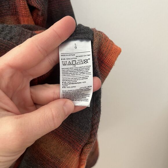 Old Navy Plaid Boyfriend Shirt Womens Evermore Swifties Flannel‎ HTF Grunge SZ L - Picture 5 of 9